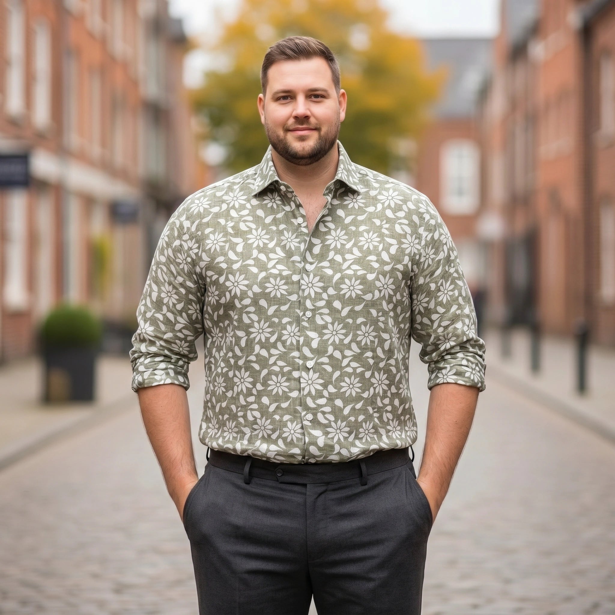 Camicia Floreale - Puro Lino