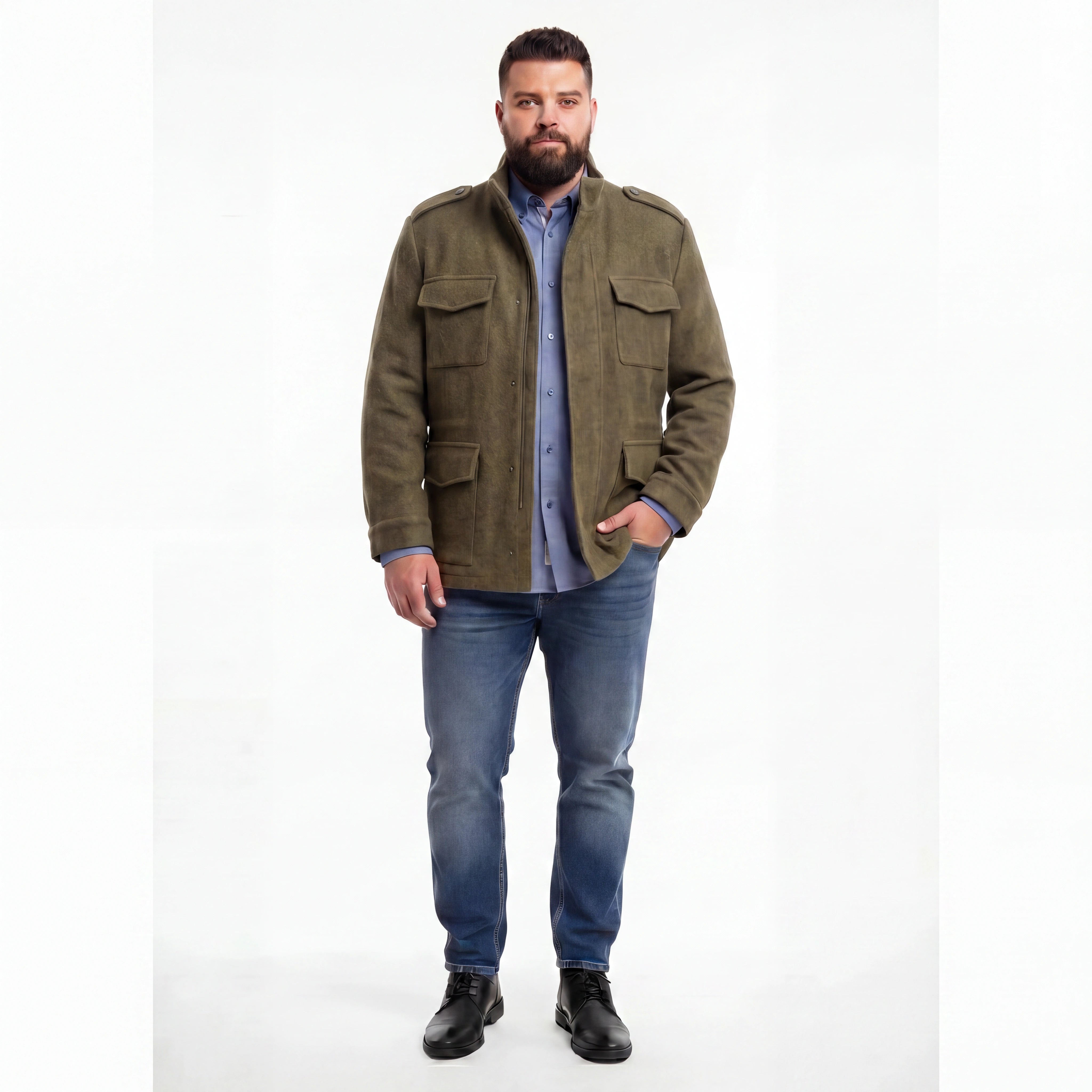 Field Jacket in Lana Impermeabile