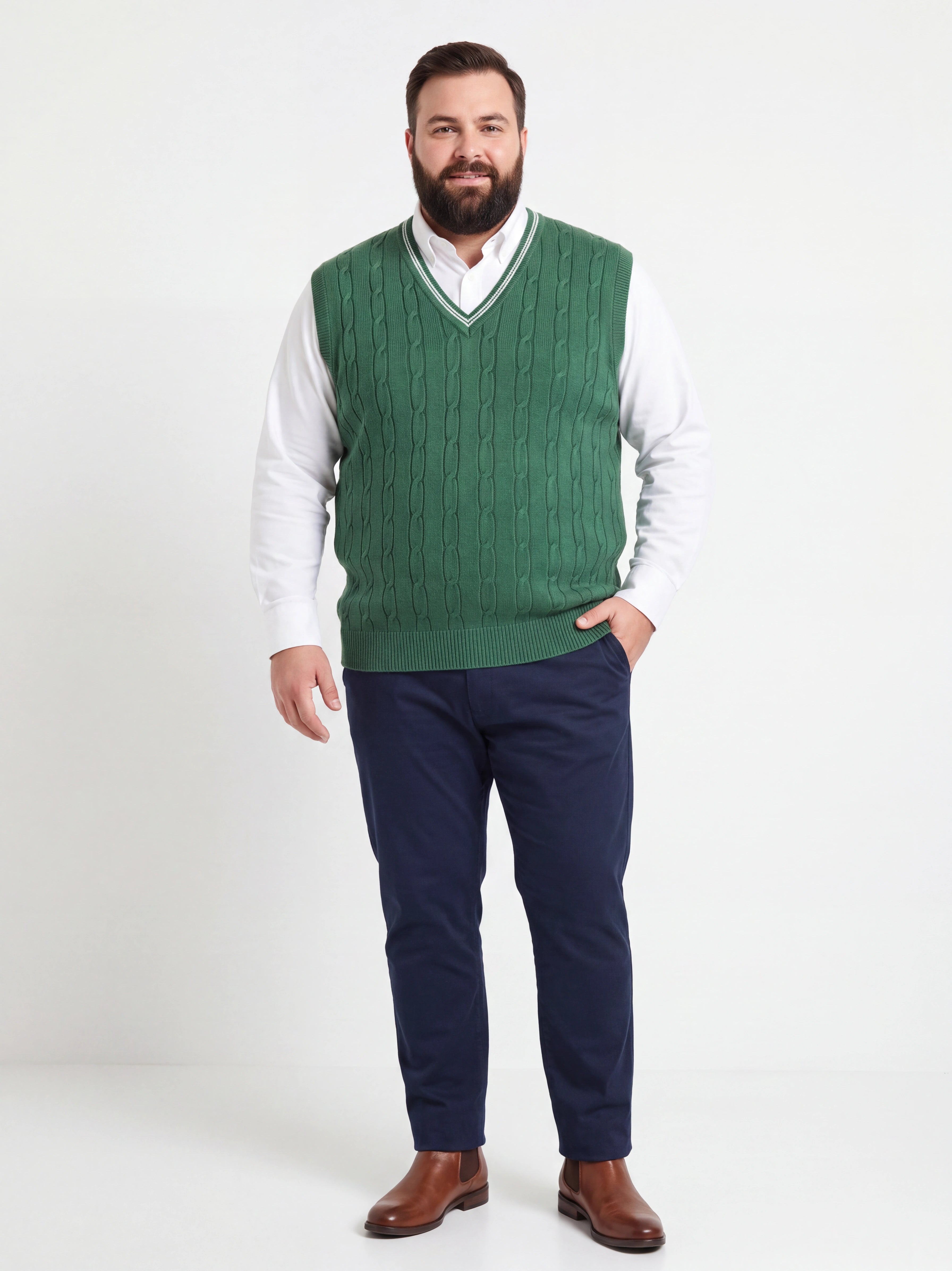 Gilet a Trecce in Cotone