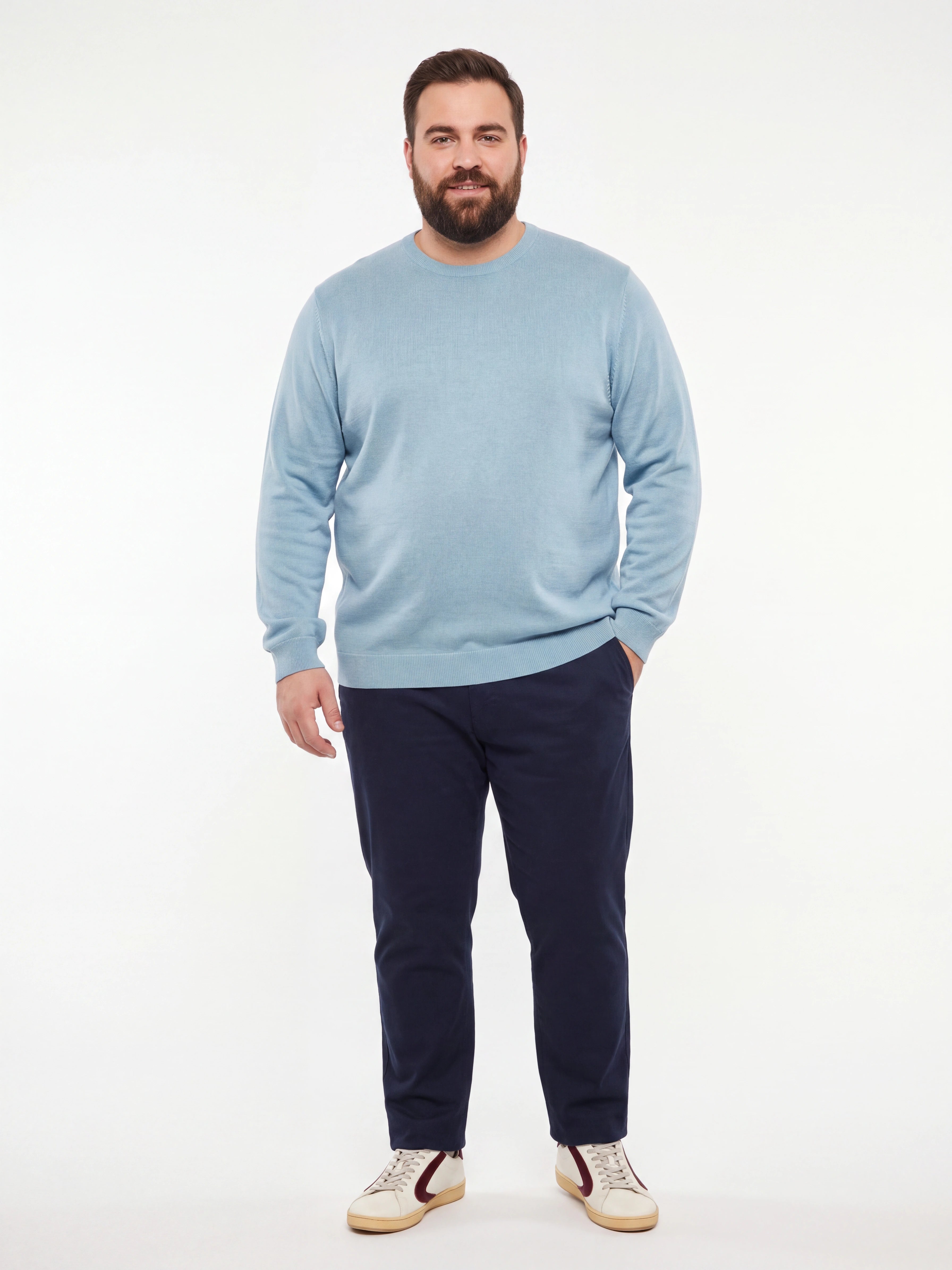 Maglia Girocollo in Cotone e Seta
