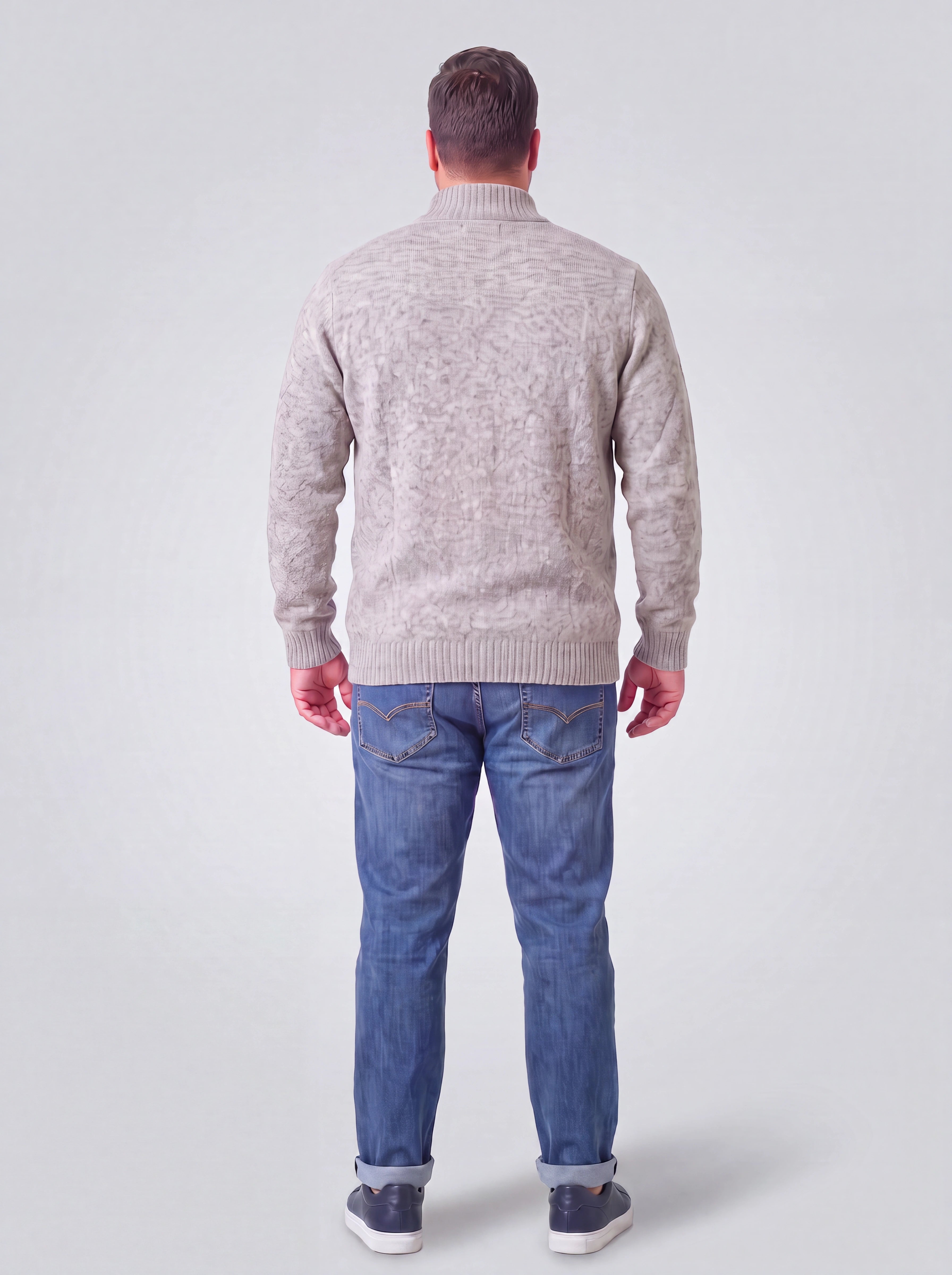 Lupetto mezza zip in Baby Alpaca