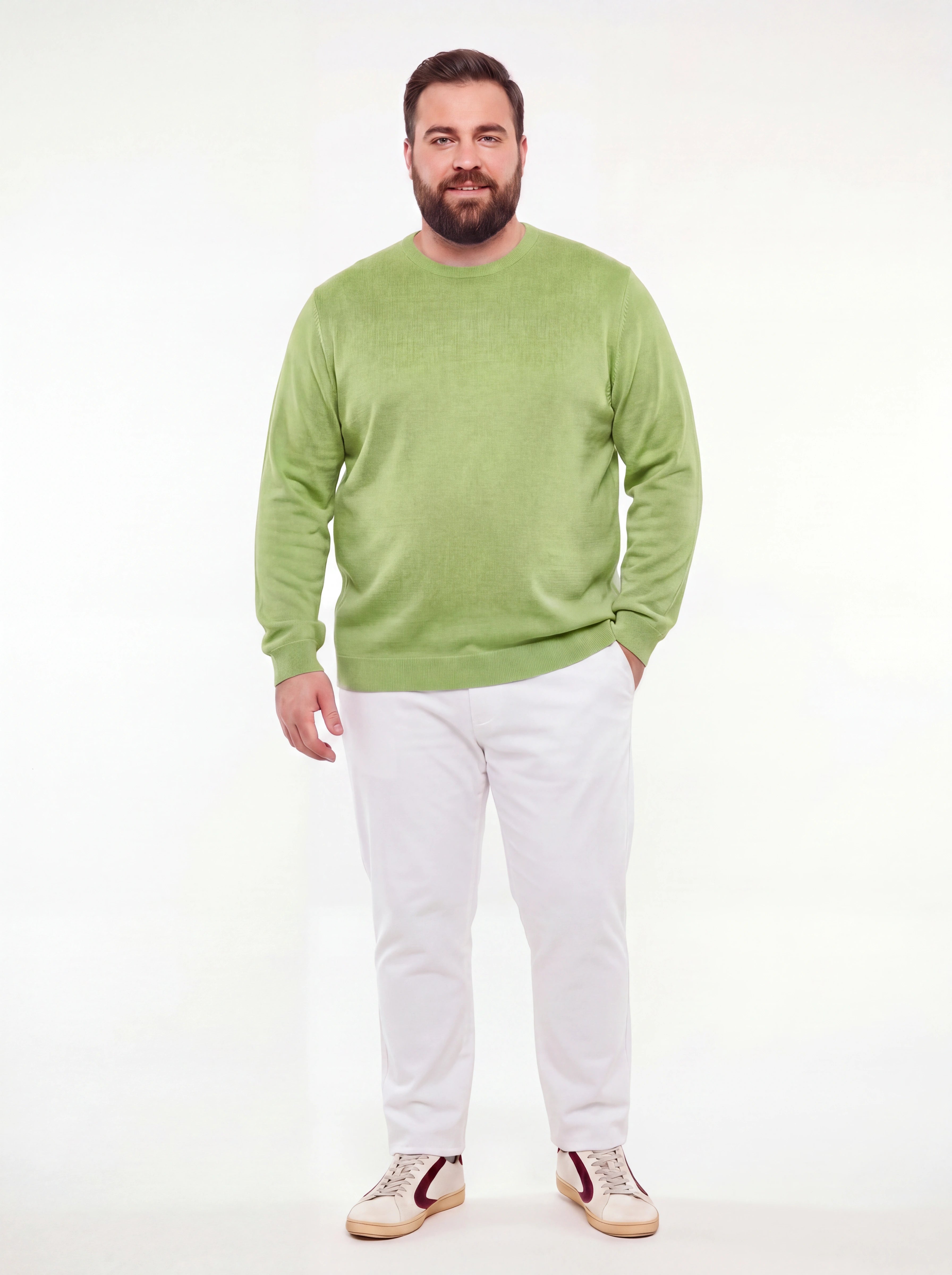 Maglia Girocollo in Cotone e Seta