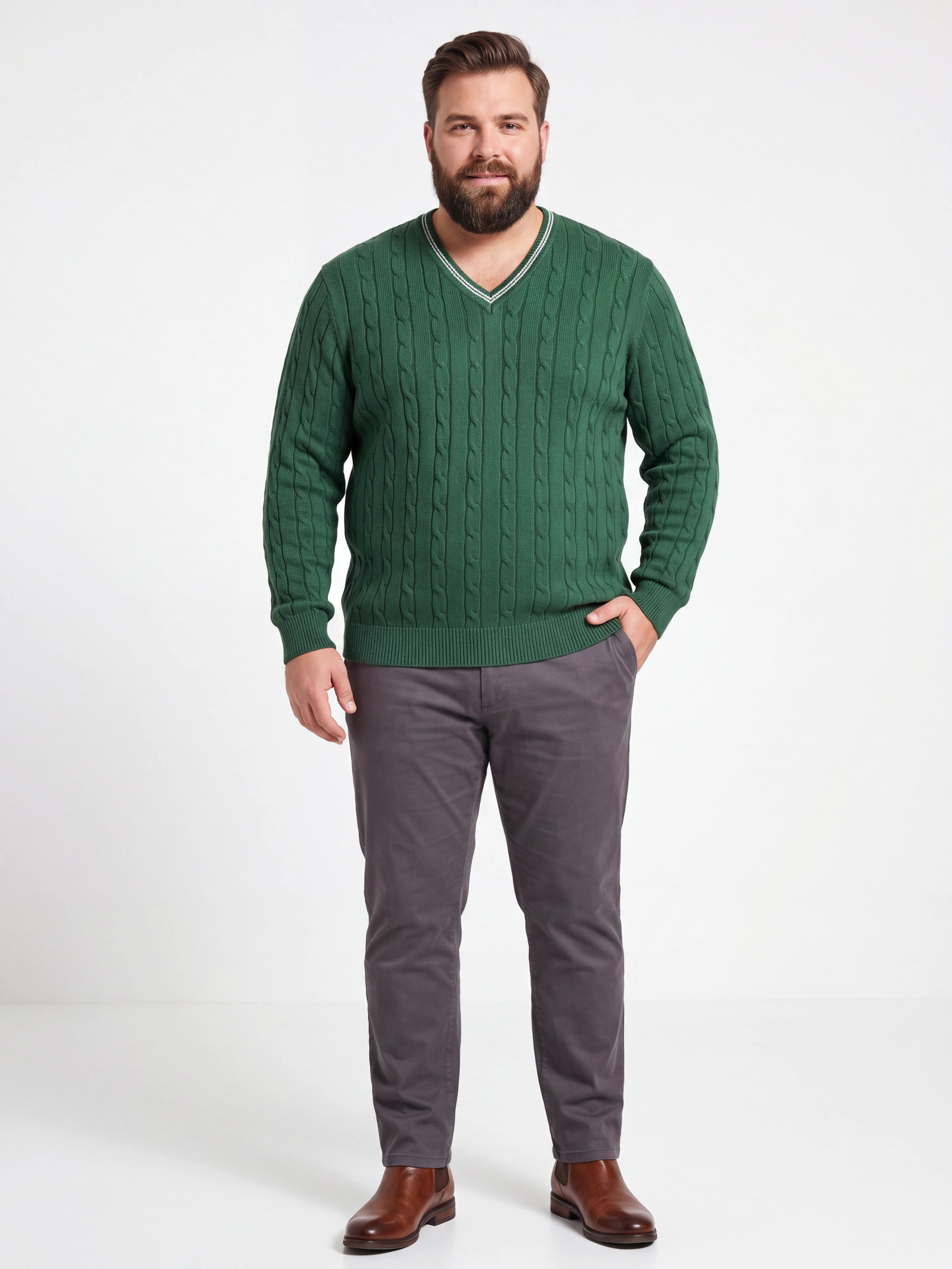 Maglia a Trecce in Cotone