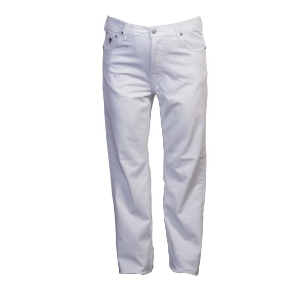 jeans cotone bianco