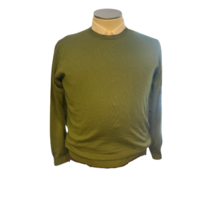 maglia girocollo merino extrafine verde